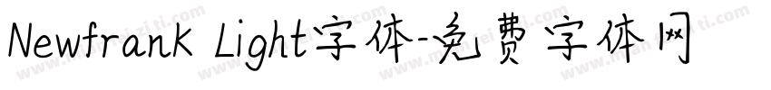 NewfranK Light字体字体转换